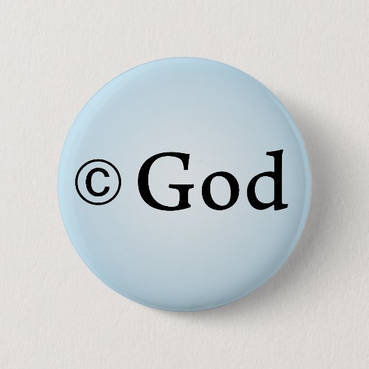 Knop Copyright God Ronde Button 5,7 Cm (Voorkant)