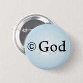 Knop Copyright God Ronde Button 5,7 Cm (Voorkant /achterkant)