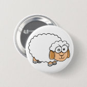 Knop Crazy Insane Sheep Ronde Button 5,7 Cm (Voorkant /achterkant)