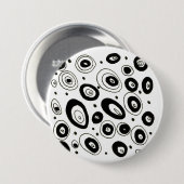 Knop Creative designers : zwart-wit Ronde Button 7,6 Cm (Voorkant /achterkant)