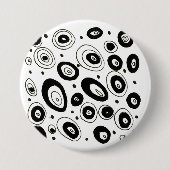 Knop Creative designers : zwart-wit Ronde Button 7,6 Cm (Voorkant)