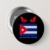 knop "CUBA" Ronde Button 7,6 Cm (Voorkant /achterkant)