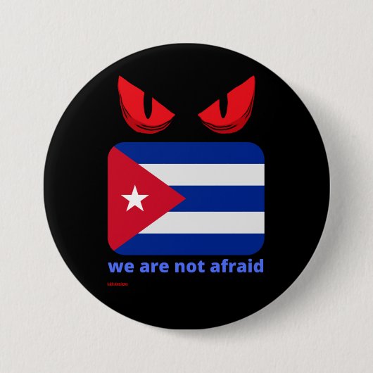knop "CUBA" Ronde Button 7,6 Cm (Voorkant)