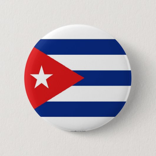 Knop Cubaanse vlag Ronde Button 5,7 Cm (Voorkant)