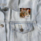Knop Cute Cat Vierkante Button 5,1 Cm (In situ)