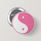 Knop Cute Pink Yin Yang Ronde Button 5,7 Cm (Voorkant /achterkant)