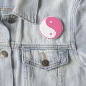 Knop Cute Pink Yin Yang Ronde Button 5,7 Cm (In situ)