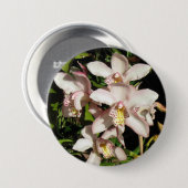 Knop Cymbidium Orchids Ronde Button 7,6 Cm (Voorkant /achterkant)
