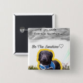 Knop Dachshund Vierkante Button 5,1 Cm (Voorkant /achterkant)