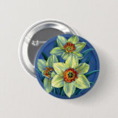 Knop Daffodils/badge Ronde Button 5,7 Cm (Voorkant /achterkant)