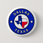 Knop Dallas Texas Ronde Button 5,7 Cm (Voorkant)