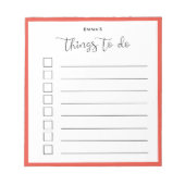 Knop de calligrafie dingen om lijst te doen notitieblok (Voorkant)