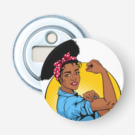 Knop de flessenopener aan - we kunnen het doen! button flesopener (Voorkant)