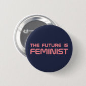 Knop "De toekomst is feministisch" Ronde Button 5,7 Cm (Voorkant /achterkant)
