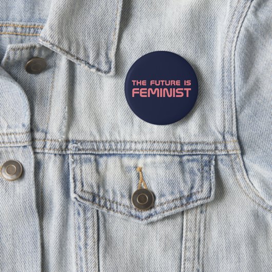 Knop "De toekomst is feministisch" Ronde Button 5,7 Cm (In situ)