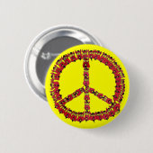 Knop Devils for Peace Ronde Button 5,7 Cm (Voorkant /achterkant)