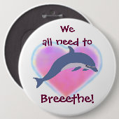 knop Dolphin Breathe Ronde Button 6,0 Cm (Voorkant /achterkant)
