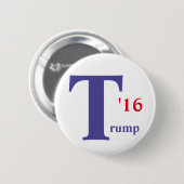 Knop Donald Trump 2016 Ronde Button 5,7 Cm (Voorkant /achterkant)