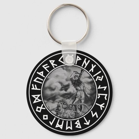 knop Dor rune shield op Blk Sleutelhanger (Voorkant)