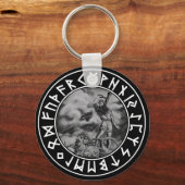 knop Dor rune shield op Blk Sleutelhanger (Voorkant)