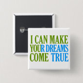 Knop Dream Maker, aanpasbaar Vierkante Button 5,1 Cm (Voorkant /achterkant)