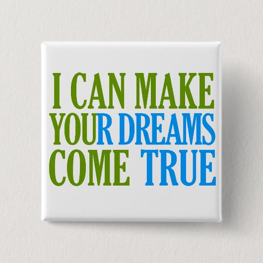 Knop Dream Maker, aanpasbaar Vierkante Button 5,1 Cm (Voorkant)