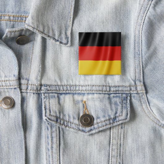 Knop Duitse vlag Vierkante Button 5,1 Cm (In situ)