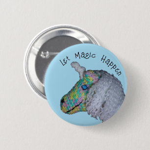 Knop - Eenhoorn Magie in Kleur Ronde Button 5,7 Cm