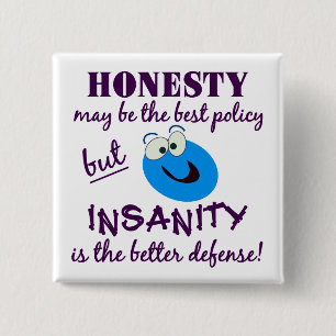 Knop Eerlijkheid/onhygiëne Vierkante Button 5,1 Cm