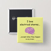 Knop Elektrische Stormen Vierkante Button 5,1 Cm (Voorkant /achterkant)