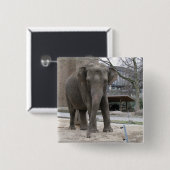 knop ELEPHANT Vierkante Button 5,1 Cm (Voorkant /achterkant)