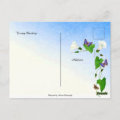 Knop en de deur worden geopend canvasafdruk briefkaart (Achterkant)