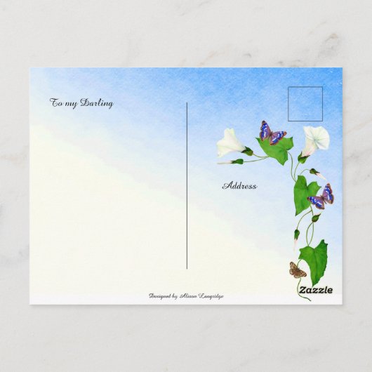 Knop en de deur worden geopend canvasafdruk briefkaart (Achterkant)