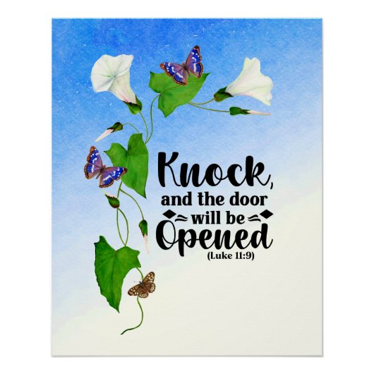 Knop en de deur worden geopend perfect poster (Voorkant)