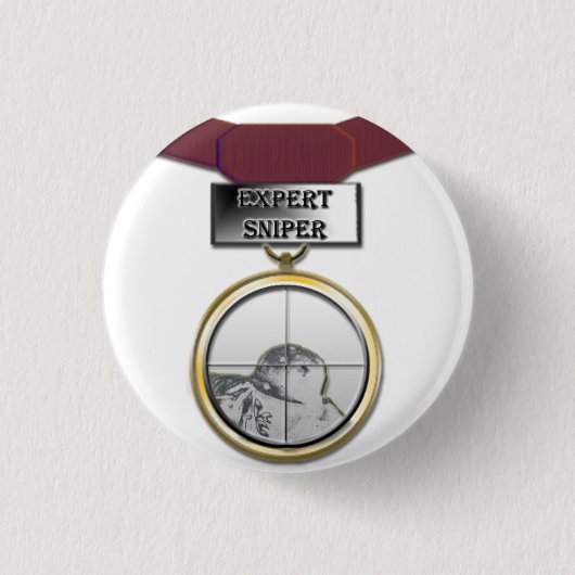 Knop Expert Sniper-medaille Ronde Button 3,2 Cm (Voorkant)