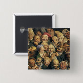 Knop Expressies van Daumier Vierkante Button 5,1 Cm (Voorkant /achterkant)