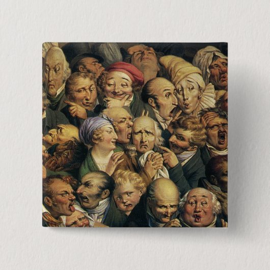 Knop Expressies van Daumier Vierkante Button 5,1 Cm (Voorkant)