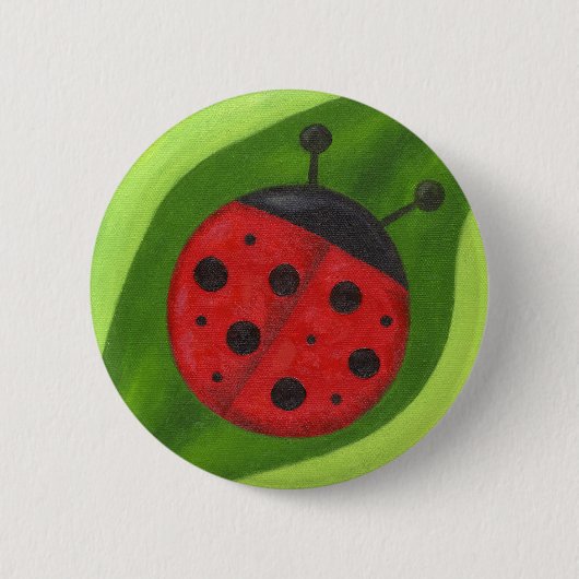knop Fat Ladybug Ronde Button 5,7 Cm (Voorkant)