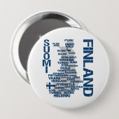 knop FINLAND MAP Ronde Button 4,0 Cm (Voorkant /achterkant)