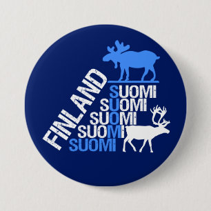 Knop Finse mazen en rendieren Ronde Button 7,6 Cm