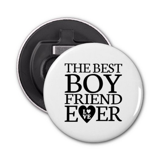 Knop Flaconopener Gift for Boyvriend Button Flesopener (Voorkant)