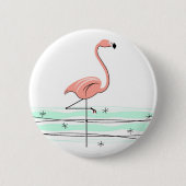 Knop Flamingo Ocean Ronde Button 5,7 Cm (Voorkant)