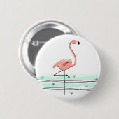 Knop Flamingo Ocean Ronde Button 5,7 Cm (Voorkant /achterkant)