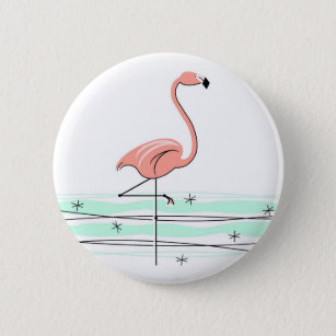 Knop Flamingo Ocean Ronde Button 5,7 Cm