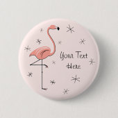 Knop Flamingo Pink 'Text' Ronde Button 5,7 Cm (Voorkant)