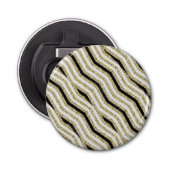 Knop Fles Open Gold White Black Button Flesopener (Voorkant)