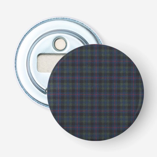 Knop Fles Open voor tartaanpatroon Button Flesopener (Voorkant)