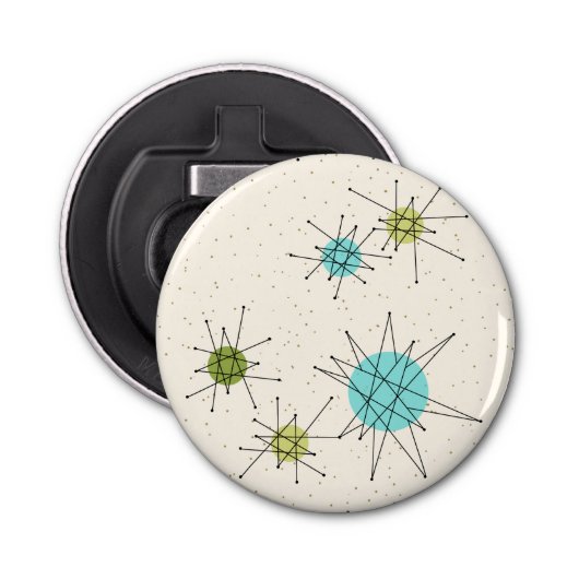 Knop Fles opener Iconic Atomic Starbursts (Voorkant)