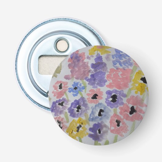 Knop Fles opener zomer wilde bloemen (Voorkant)