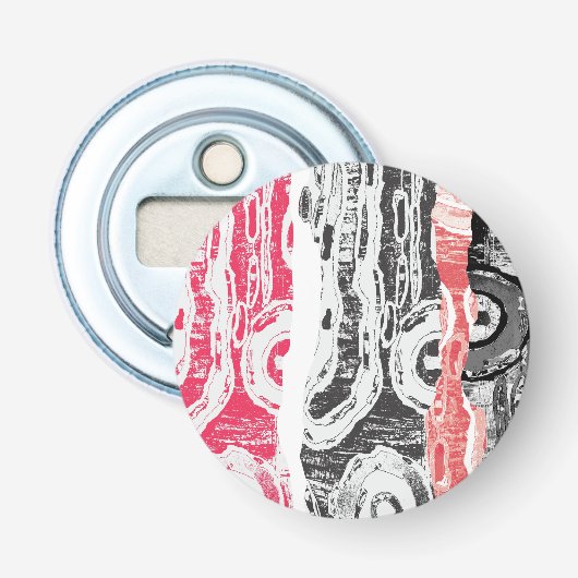 Knop Flesopener – Abstract Land Button Flesopener (Voorkant)